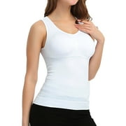 Women's Cami Shaper with Built in Bra Seamless Tummy Control Camisole Tank Top Underskirts Shapewear Body Shaper