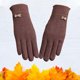 thumbnail image 3 of Guantes de invierno para mujer, táctil, cálido, resistente , forrado con dedos para enviar de , para niñas, mujeres, d Púrpura Macarena Guantes de invierno para mujer, 3 of 7