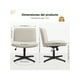 thumbnail image 4 of Silla Ergonómica de Oficina sin Brazos, Beige, Altura Ajustable (79-92 cm), Respaldo Reclinable 20°, Giro 360°, Asiento Acolchado (65x52 cm), Base Metálica Negra (136 kg), para Hogar y Escritorio, 4 of 4