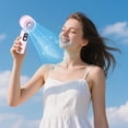 thumbnail image 6 of SHENGXINY Portable Fan Handheld Fan High Speed Digital Display Handheld Fan USB Rechargeable Quiet Mini Portable Cooling Fan for Office Travel Outdoor Daily Use, 6 of 6
