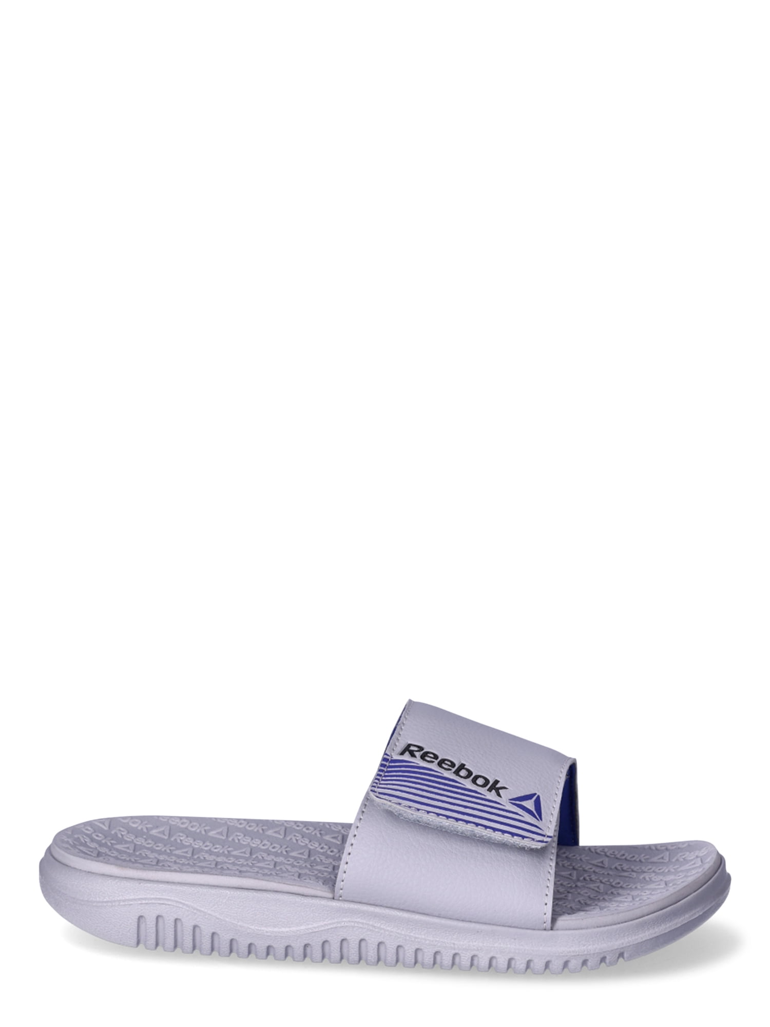 Reebok Boys Dual Density Comfort Slide Sandals with Adjustable Strap, Sizes 13-6