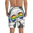 thumbnail image 3 of Daiia Panda with Sun glasses Mens Woven Stretch Pajama Short,Short Pajama Pants-Small, 3 of 9
