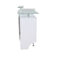 thumbnail image 5 of Glasglow I Reception Desk with Glass Top, Office Restaurant Beauty Salon Furniture, White 50" L x 19" W, 5 of 7