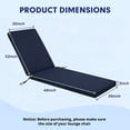 thumbnail image 3 of YEERSWAG 80x26x3 Inch Outdoor Patio Chair Cushion Recliner Cushion Chaise Lounge Cushion Non Slip Waterproof Beach Garden Furniture Cushion with Ties, 3 of 8