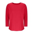 thumbnail image 4 of Inverlee Cotton Linen Long Sleeve Shirts for Women Casual Solid Color Crewneck Basic Tees Spring Trendy Loose Fit Basic Tops, 4 of 6