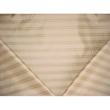 24h11 Champagne Gold Almond Metallic Gold Faux Silk Stripe