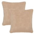 thumbnail image 2 of Safavieh Flayn 18" x 18" Mid-Century Faux Fur Decorative Pillows, Brown (Set of 2), 2 of 4