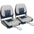 thumbnail image 3 of Elite Folding Boat Seat Low Back Boat Chair Fold-Down Fishing Boat Seats Pack  Charcoal/Light, 3 of 6