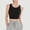 Black, variant on High Neck Sports Bra for Women Longline Full Coverage Sports Bras Medium Impact Padded Workout Crop Tops for Yoga Gym Black XXL