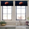 thumbnail image 3 of LALILO Kitchen Curtain Valance High Beautiful Art Planet Solar Rod Pocket Window Curtain 52"x 18" Set of 2, 3 of 5