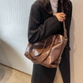 thumbnail image 2 of Hermoso bolso de mujer, bolso de hombro de gran capacidad, moderno, para otoño e invierno, bolso de mano con textura para viajeros, 2 of 6