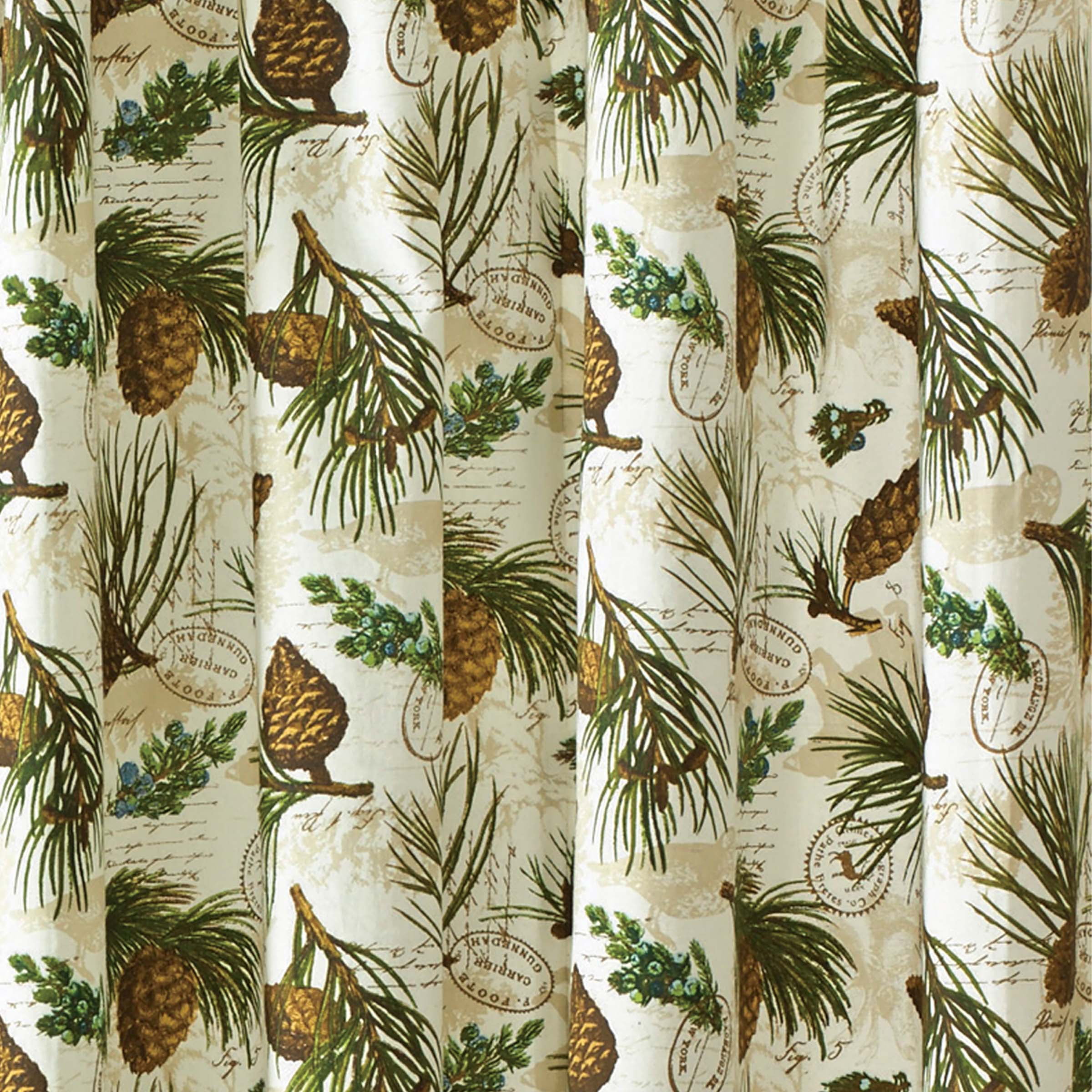 Park Designs Walk In The Woods Pinecone Shower Curtain 72"Sq
