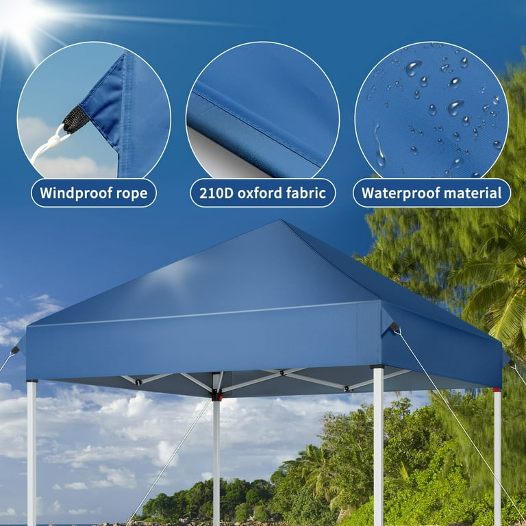 Ktaxon 5'x5' Pop Up Canopy, Portable Folding Gazebo Tent, Blue