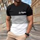 thumbnail image 3 of Mens Casual Pantalones Cortos Cuello Redondo Patchwork Impresión Suéter Blusa de Fitness, Camisetas para Hombre, 3 of 4