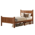 thumbnail image 6 of Twin Size Flat Panel Bed with Headboard & Footboard, Minimalist Modern Platform Bed with Wood Grain Finish, Shaker and Farmhouse Style Design, Sleek and Functional Bedroom Furniture,Light Walnut, 6 of 9
