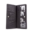 thumbnail image 3 of Big Skinny Women's Executive Bi-Fold Checkbook Slim Wallet, Holds Up to 40 Cards Black, 3 of 4