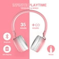 thumbnail image 6 of Seenda Kids Bluetooth Headphones for Girls Boys, Wired & Wireless Headphones for Kids with Microphone, 85/94dB Safe Volume, Colorful LED Light, 35Hrs Playtime, Back to School Gifts for Kids, 6 of 10