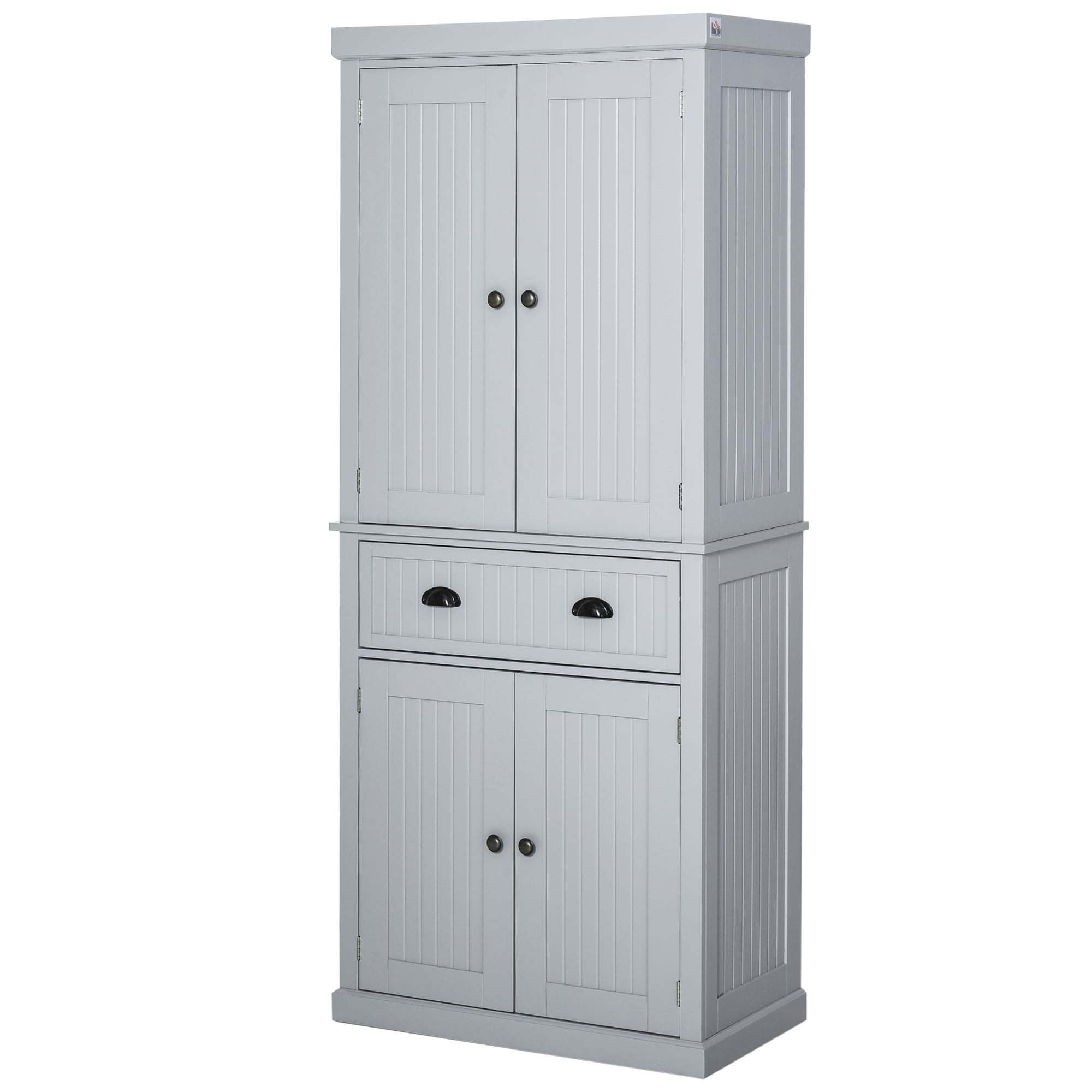 Tall Storage Cabinet Kitchen Pantry Cupboard Organizer Furniture Home White 