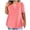 Pink, variant on Plus Size T Shirts for Women Summer Casual Plain Basic Short Sleeve V Neck Oversized Tshirts Womens Tees