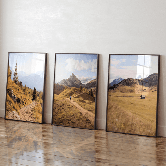 Dolomites South Tyrol Mountain Landscape Poster Set 3 Prints Set 3 , Poster Only