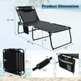 thumbnail image 3 of Costway 1 PCS Oversize Folding Chaise Lounge with Backrest Detachable Pillow Pocket, 3 of 9