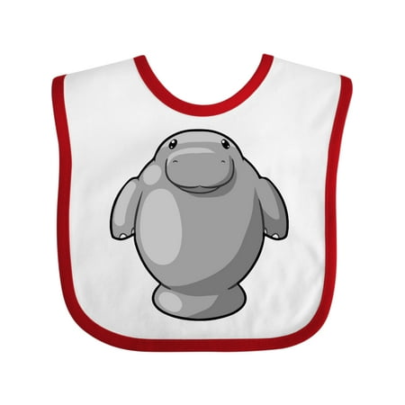 

Inktastic Cute Kawaii Manatee Boys or Girls Baby Bib