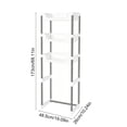 thumbnail image 3 of Multi-Layer Toilet Storage Rack - No Drill Bathroom Organizer, Metal Shelf for Toiletries, Clean & Tidy Space Above Toilet, Sturdy & Waterproof, Ideal for Towels, Shampoo, Plants White B, 3 of 6