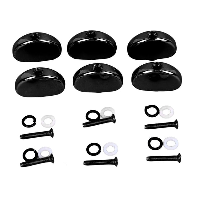 Guitar Tuning Key Button, 6Pcs Folk Guitar Tuning Peg Handle Sturdy for Replacement Black,Gold