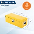 thumbnail image 3 of Yiwa Powder-Coated Steel Truck Tool Box, Durable Diamond Plate Storage Organizer with Lock and Side Handle for Trailers and RVs, 3 of 9