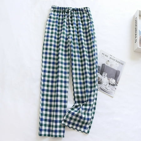 

Mens Cotton Flannel Plaid Pajama Sleep Pants Lounge Bottoms Trousers Nightwear
