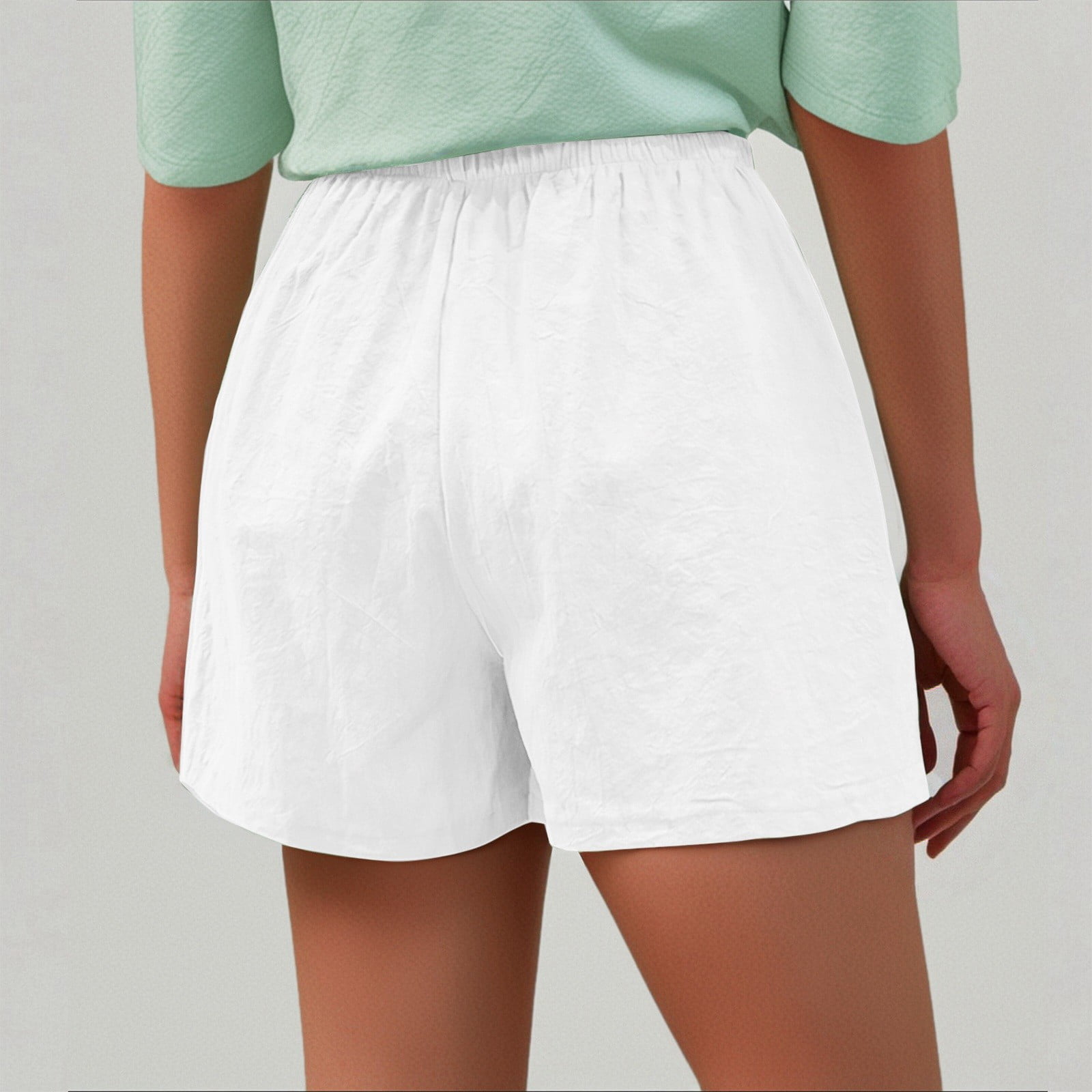 Women's Elastic Waist Drawstring Shorts - Lightweight Comfy Beach & Athletic Shorts With Pockets