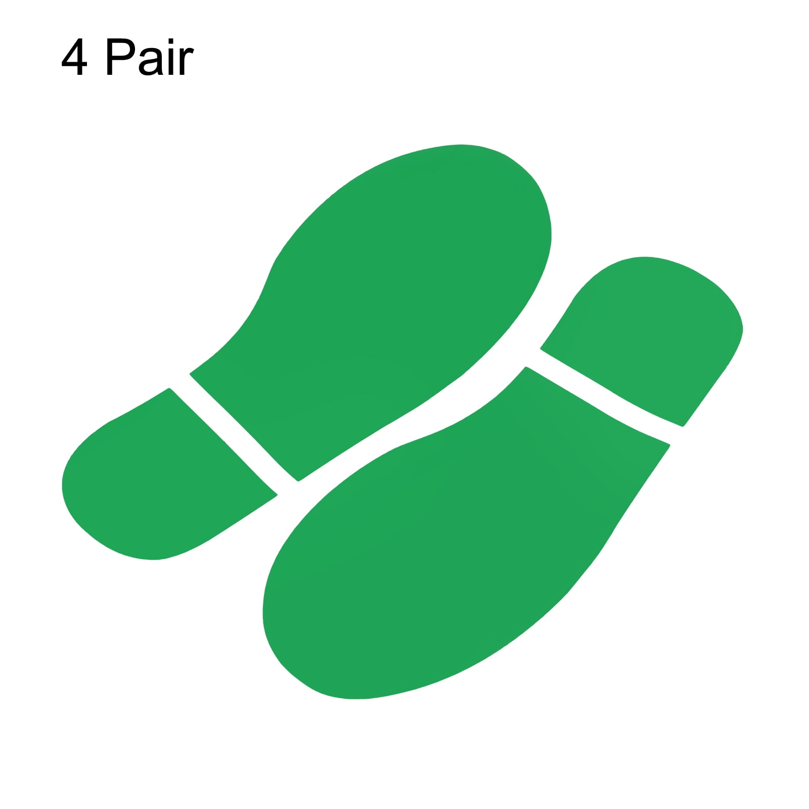 Unique Bargains Footprint Sticker Floor Decal Sign for Class Green 6x2.5"