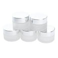 thumbnail image 1 of 5 botes pequeños de cristal esmerilado para cosméticos, para viaje, para crema, vacíos 20 g, 1 of 9