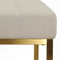 thumbnail image 3 of Cortesi Home Hepburn Tufted Ottoman with Gold Legs, 3 of 5