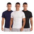 thumbnail image 2 of MSemis 3 Pack Men's Casual Mock Turtleneck Pullover Tops Short Sleeve Slim Fit T-Shirts Basic Solid Color Tees Black&Blue&White XL, 2 of 7
