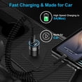 thumbnail image 3 of Charger Block, Wall Charger Adapter with Coild USB A to Type C Cable 6FT, Power Delivery Fast Charging Cord USB Charger Brick Cube Charger Station Compatible for iPhone Samsung Android, Black, 3 of 7