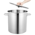 thumbnail image 4 of ChicHomey 9.3Gal Stainless Steel Stockpot, Heavy Duty Large Stock Pot for Stew, Simmering, Chili Pot, Professional Grade Stock Soup Pot with Lid, Silver, 4 of 7