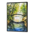 thumbnail image 3 of Designart 'Forest Park With Bridge Over Troubled Water' Lake House Framed Canvas Wall Art Print, 3 of 5