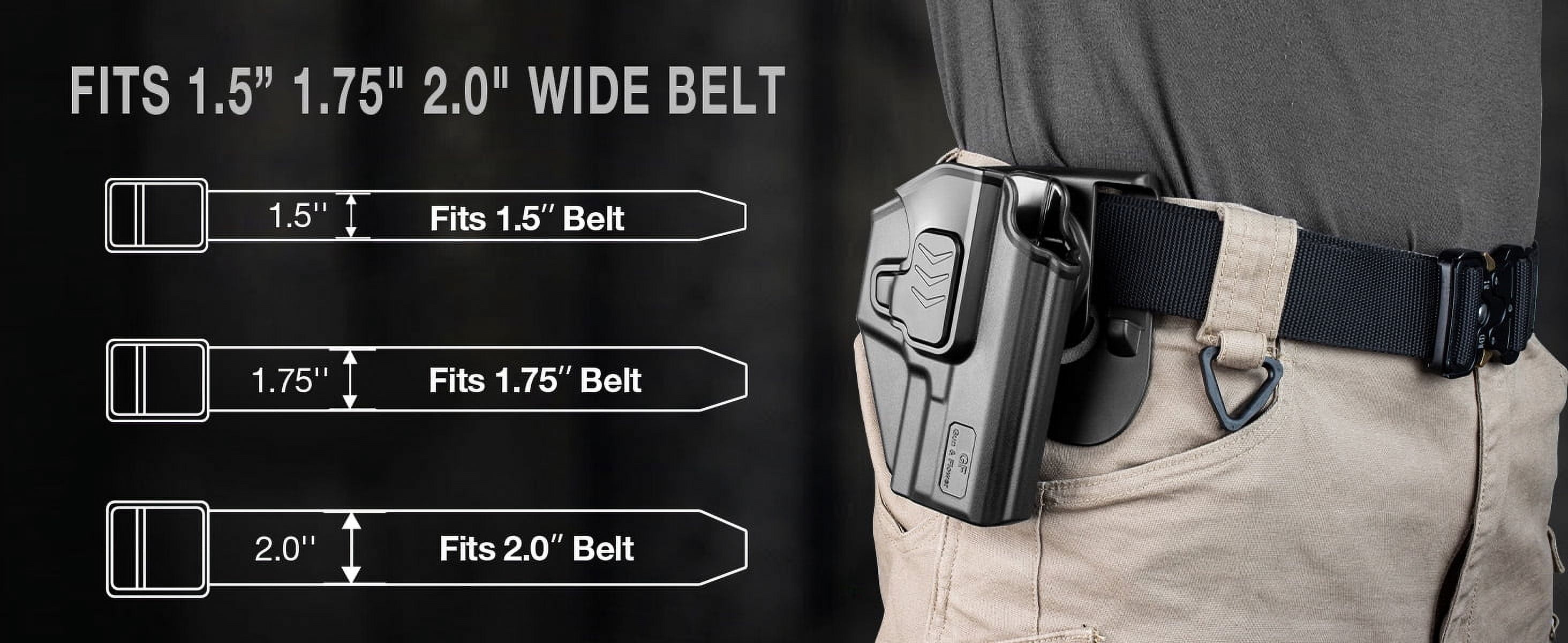 Gun & Flower OWB Holster for Taurus TS9, Index Finger Release, Adjustable Cant, Right-Hand