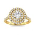 thumbnail image 1 of 1.00ctw Diamond Halo Engagement Ring in 10k  Yellow Gold, 1 of 2