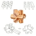 thumbnail image 4 of Wooden IQ Game Bamboo Interlocking Kong Ming Lock Classic Toys Brain Teaser Puzzle Toy 9, 4 of 8