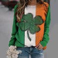 thumbnail image 2 of Pompotops Sweat-Shirt Classique à Manches Longues Col Rond Imprimé St. Patrick pour Femmes en Solde, 2 of 5