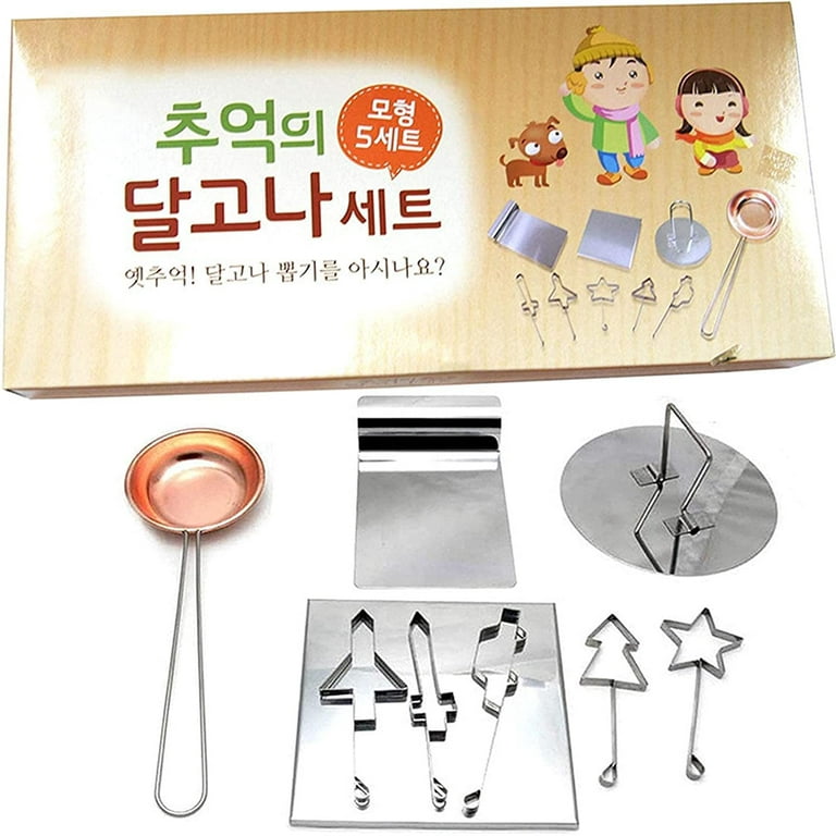 Korean Sugar Candy Making Tools Set Dalgona (9Pcs in 1set)