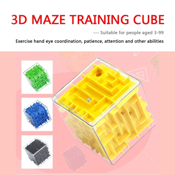 Cubo Laberinto 3D – Rompecabezas De Bolas Giratorias – Juguete Educativo Para Desarrollar La Lógica Y La Paciencia – Regalo Para Toda La Familia