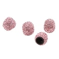 thumbnail image 3 of Bling Valve Stem , 4 Pcs Simple Installation Rhinestone Shiny Wheel Tire Valve Cover  For Motorcycle For Car Silver,Black,Pink,Red, 3 of 8