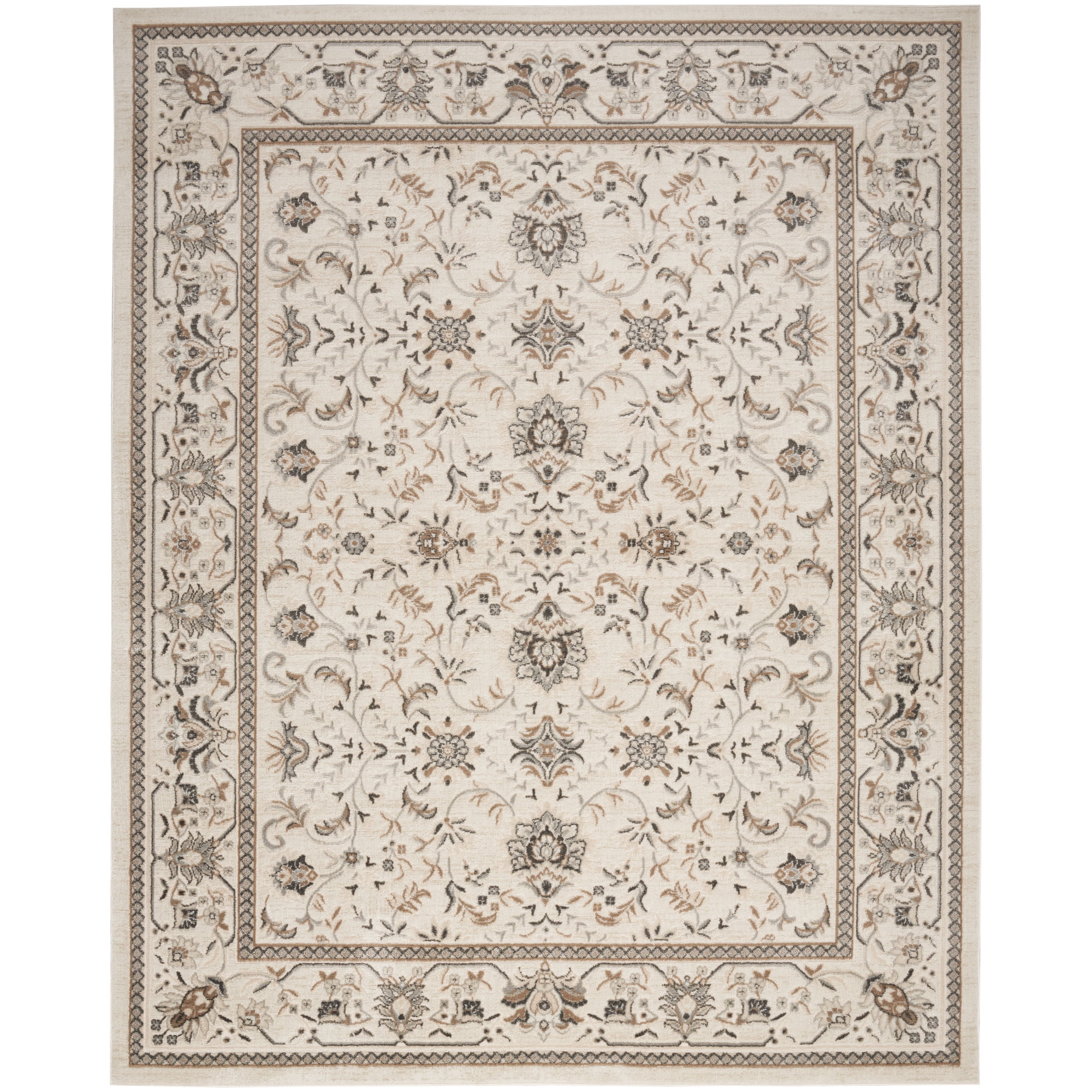 Nourison Serenity Home 10' x 14' Ivory Mocha Vintage Indoor Rug