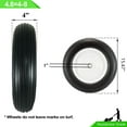 thumbnail image 3 of Wheelbarrow Tire 4.80 4.00-8 with 1 inch Axle, 3" Hub, 3 of 4