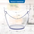 thumbnail image 4 of Cubo de hielo - Cubo de champán acrílico transparente con asas fáciles de transportar - Bueno para hasta 2 botellas de vino o champán (paquete de 2), 4 of 5