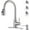 Brushed Nickel, variant on Kitchen Faucet with Pull Down Sprayer, Single Handle High Arc Sink Faucets for 1 or 3 Hole, Brushed Nickel, Dual Function Rv Stainless Steel Kitchen Faucets w/ Water Lines for Farmhouse Laundry