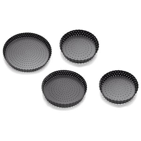 

Synpinya Pizza Baking Pan Hole Nonstick Removable Loose Bottom Fluted Heavy Duty Pie Tray Bakeware Mould for Tart Cake Mold